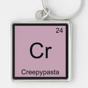 Cr - Creepypasta Chemistry Element Symbol T-shirt Sleutelhanger