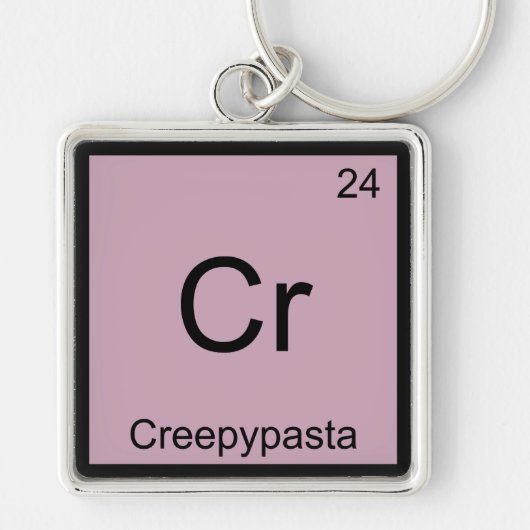 Cr - Creepypasta Chemistry Element Symbol T-shirt Sleutelhanger (Voorkant)