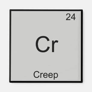 Cr - Grappige Chemische Element Symbool T-shirt Magneet