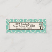 CR maigre de Turq de carte de visite de gâteau (Dos)