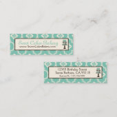 CR maigre de Turq de carte de visite de gâteau (Devant / Derrière)