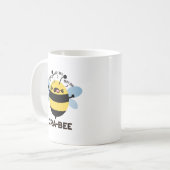 Cra-bee Funny Crabby Bee Pun Koffiemok (Voorkant links)