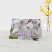 Crab Apple Blossom Blended Family Wedding Kaart (Gele Bloem)