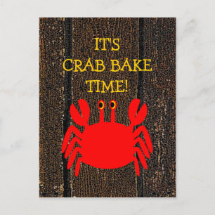 Crab Bake. Uitnodiging Briefkaart