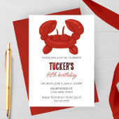 Crab Balloon Animal Birthday Party Kaart