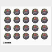 Crab Beach Tropische Palm String Lights Ronde Sticker (Vel)