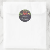 Crab Beach Tropische Palm String Lights Ronde Sticker (Tas)
