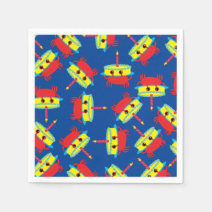 Crab Beach verjaardagsfeestje Servet