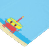 Crab Beach verjaardagsfeestje Tafelkleed (Gekanteld)