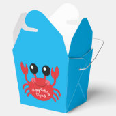 Crab Birthday Party Cute Cartoon Kinder Bedankdoosjes (Geopend)