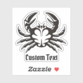 Crab Black Sticker (Vel)