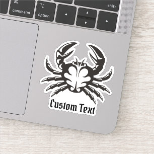 Crab Black Sticker