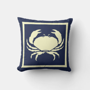 CRAB, blanc sur coussin de marine