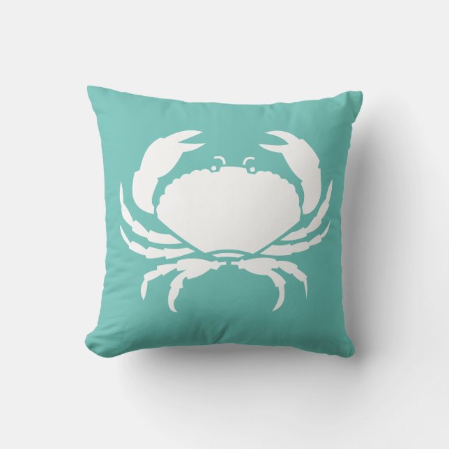 CRAB BLANC sur oreiller bleu (Recto)