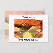 Crab Boil Feast Invitations Kaart (Voorkant / Achterkant)