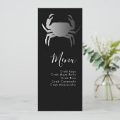 Crab Boil Nautical Blue Beach Weddenschap Black Feestdagenkaart (Staand voorkant)