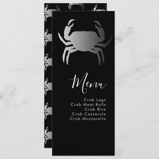Crab Boil Nautical Blue Beach Weddenschap Black Feestdagenkaart (Voorkant / Achterkant)