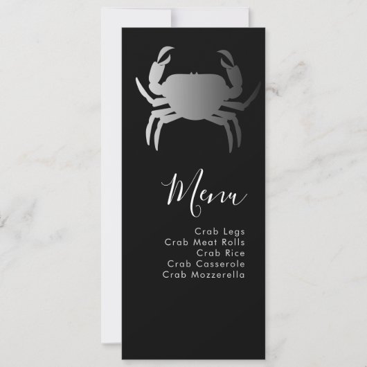 Crab Boil Nautical Blue Beach Weddenschap Black Feestdagenkaart (Voorkant)