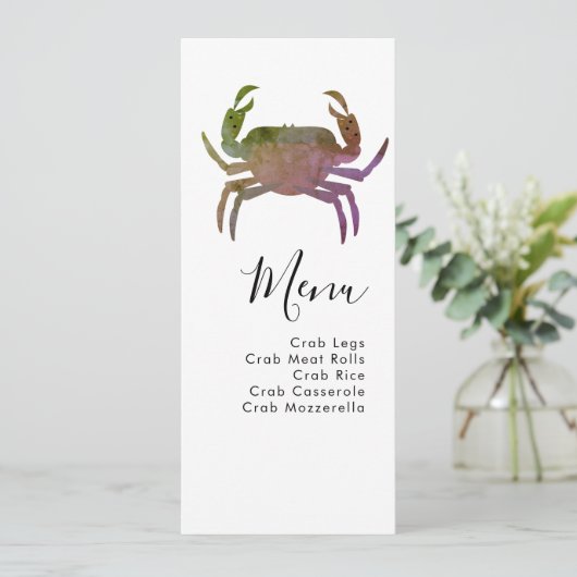 Crab Boil Seafood Beach Weddenschap Menu (Staand voorkant)