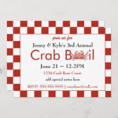 Crab Boil Uitnodigingen (Voorkant / Achterkant)