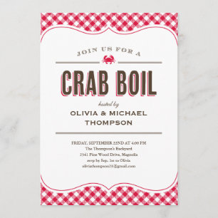 Crab Boil-uitnodigingen Kaart