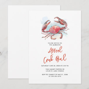 Crab Boil Zomer Vis en zeevruchten Familiefeest Kaart