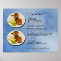 Crab Cakes Recipe Poster