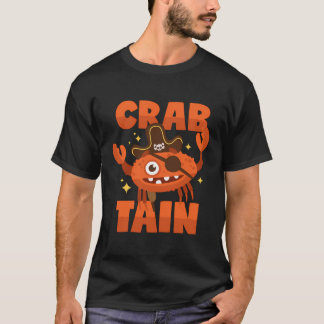 Crab Captain Crawfish Pun Piraat T-shirt