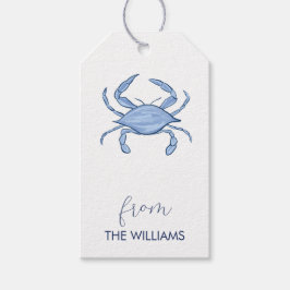 Crab Coastal Chic Custom Gift Labels Cadeaulabel