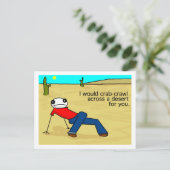 Crab Crawl Briefkaart (Staand voorkant)