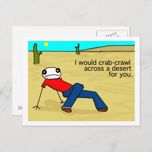 Crab Crawl Briefkaart (Voorkant / Achterkant)