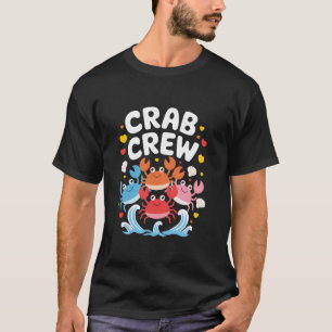 Crab Crew schattige Krab Visser Schaaldier Krab Ze T-shirt