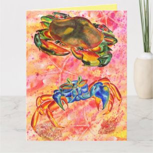 Crab design alle gelegenheden wenskaart kaart
