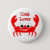 Crab Design Ronde Button 5,7 Cm (Voorkant)
