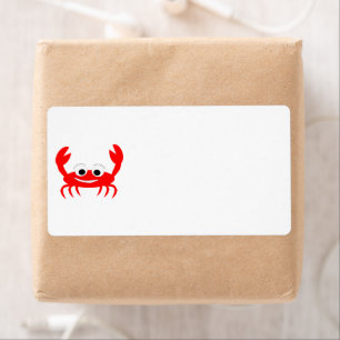 Crab Design Verzending Etiket