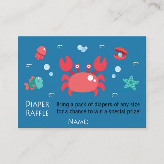 Crab Diaper Raffle Tickets (Voorkant)