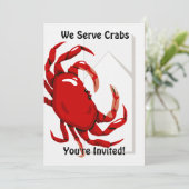 Crab Dinner Invitation Kaart (Staand voorkant)