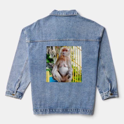 Crab-eating macaque denim jacket (Achterkant)