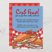 Crab Feast Invitations Kaart (Voorkant / Achterkant)