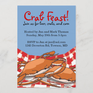 Crab Feast Invitations Kaart