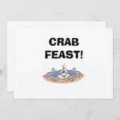 Crab Feast Invitations Kaart (Voorkant / Achterkant)