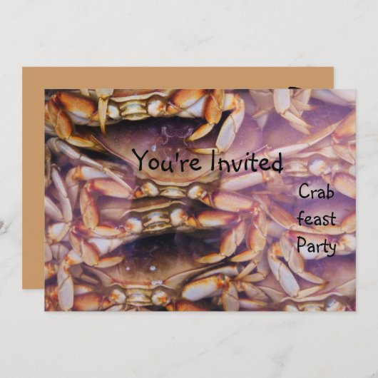 Crab feast Party_ Kaart (Voorkant / Achterkant)
