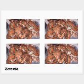 Crab Feast Rechthoekige Sticker (Vel)