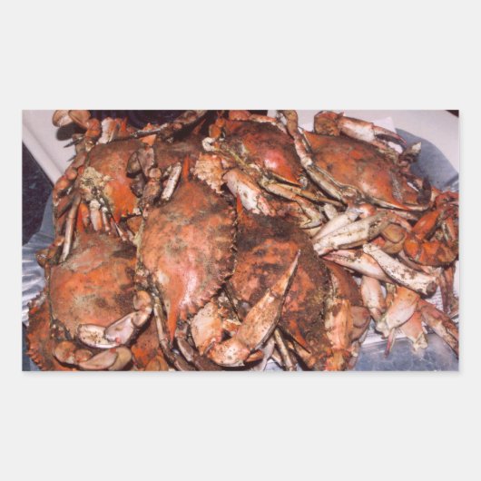 Crab Feast Rechthoekige Sticker (Voorkant)