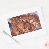 Crab Feast Rechthoekige Sticker (Envelop)