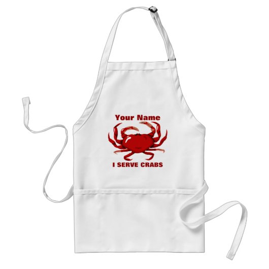 Crab Feast Serve Crabs Sjabloon Apron Standaard Schort (Voorkant)