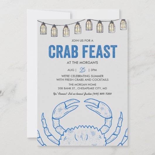 Crab Feast uitnodiging (Voorkant)