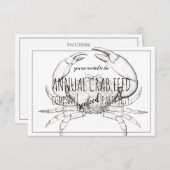 Crab Feed Corporate Luncheon Kaart (Voorkant / Achterkant)