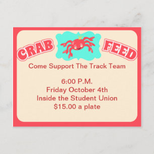 Crab Feed Invite Kaart