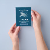 Crab Festival Evenement Voedsel Vrachtwagen Flyer (Hand)